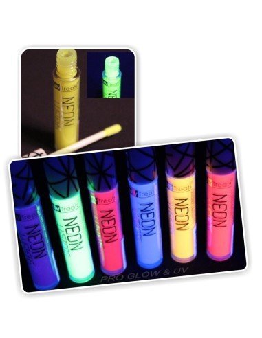 Labial Glossy UV glow brillo para labios brilla con la luz negra 