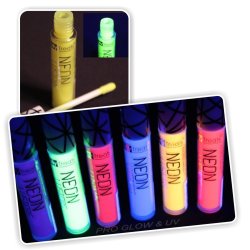 Labial Glossy UV glow brillo para labios brilla con la luz negra 