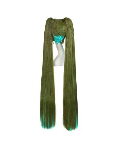 Peluca Extralarga Hatsune Miku Cosplay 1.3 mts cabello liso 