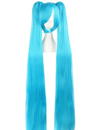 Peluca Extralarga Hatsune Miku Cosplay 1.3 mts cabello liso