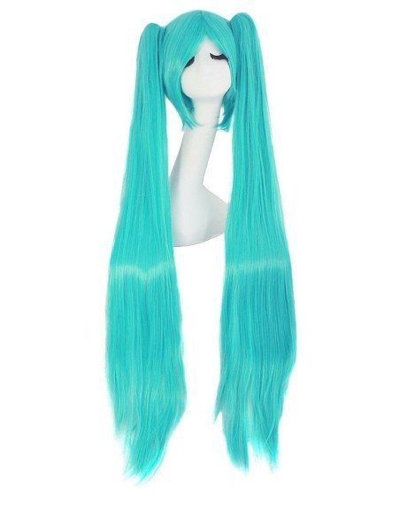 Peluca Extralarga Hatsune Miku Cosplay 1.3 mts cabello liso 