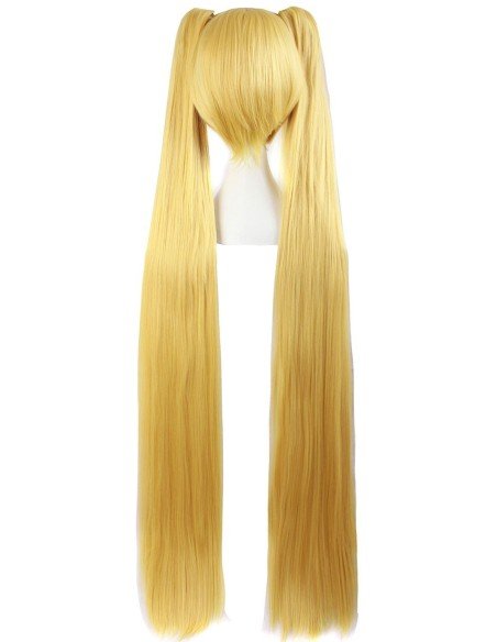 Peluca Extralarga Hatsune Miku Cosplay 1.3 mts cabello liso 