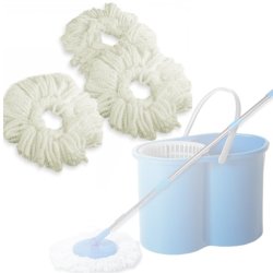 Kit de 3 repuestos de mopas de microfibra para Mopa Giratoria 360º