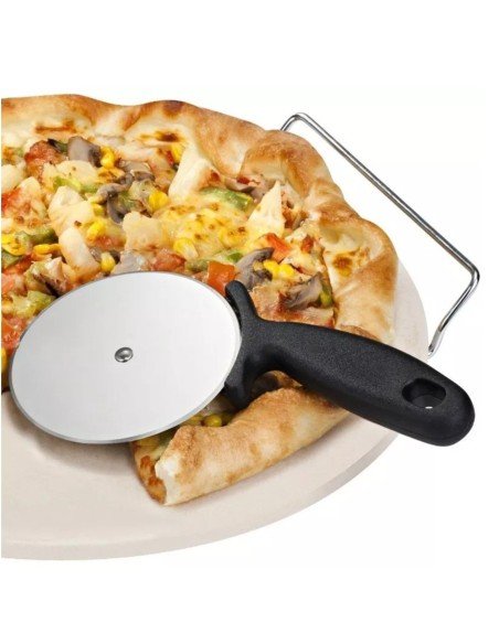 Set Pizza Pro Piedra Para Pizza Con Base + Cortador