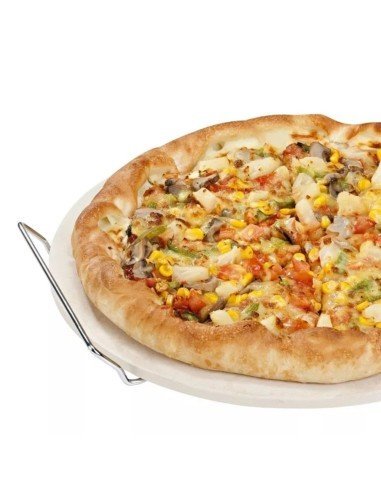Set Pizza Pro Piedra Para Pizza Con Base + Cortador
