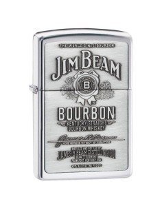 Encendedor Zippo Texture Jim Beam Bourbon Chrome Silver