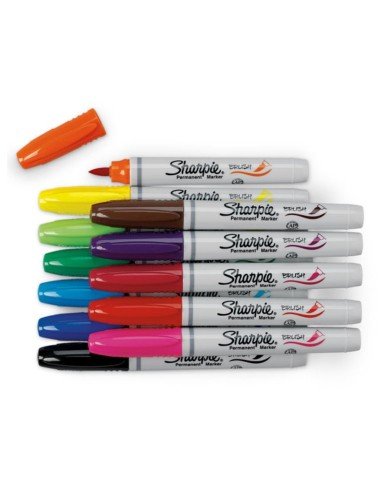Sharpie Brush Punta Pincel Marcador Permanente (12 unidades)