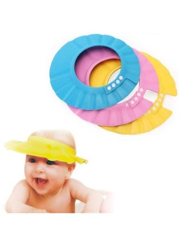 Gorro Visera de Ducha para Baño Bebé Amarillo