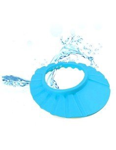 Gorro Visera de Ducha para Baño Bebé Azul
