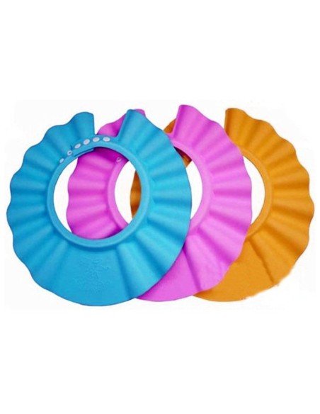 Gorro Visera de Ducha para Baño Bebé Azul