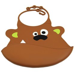 Babero de Silicona Animal Baby Bib Gorila Cafe