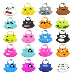 Babero de Silicona Animal Baby Bib Monstruo Celeste