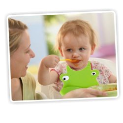 Babero de Silicona Animal Baby Bib Espacial