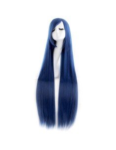 Peluca de Kanekalon Lisa 100 Cm Cosplay - Azul Petróleo