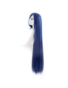 Peluca de Kanekalon Lisa 100 Cm Cosplay - Azul Petróleo 2