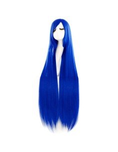 Peluca de Kanekalon Lisa 100 Cm Cosplay - Azul Rey