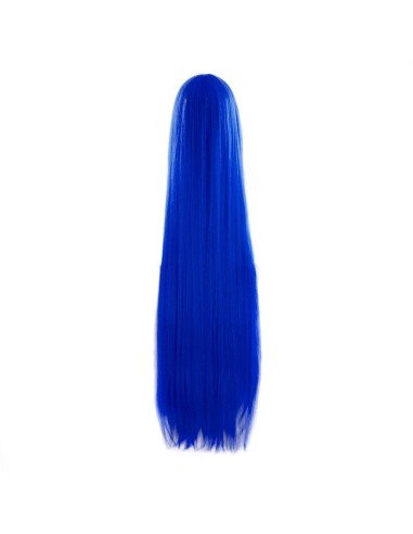Peluca de Kanekalon Lisa 100 Cm Cosplay - Azul Rey