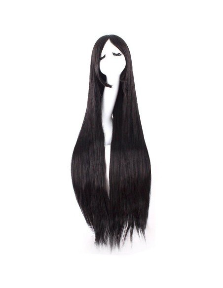 Peluca de Kanekalon Lisa 100 Cm Cosplay - Negro