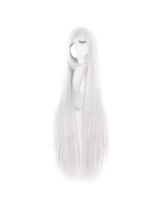 Peluca de Kanekalon Lisa 100 Cm Cosplay - Blanco