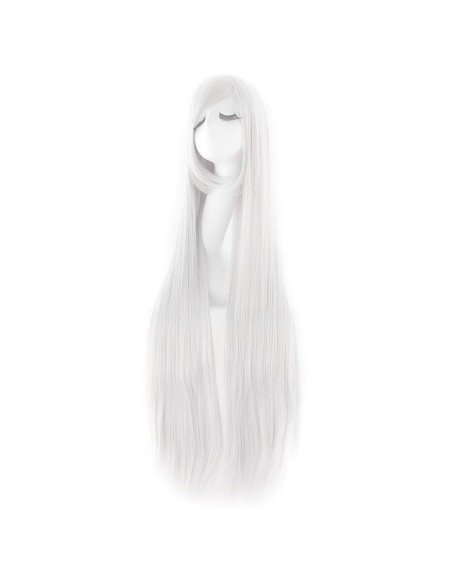 Peluca de Kanekalon Lisa 100 Cm Cosplay - Blanco