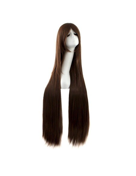 Peluca de Kanekalon Lisa 100 Cm Cosplay - Café Castaño