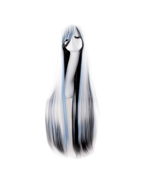 Peluca de Kanekalon Lisa 100 Cm Cosplay - Could blanco celeste