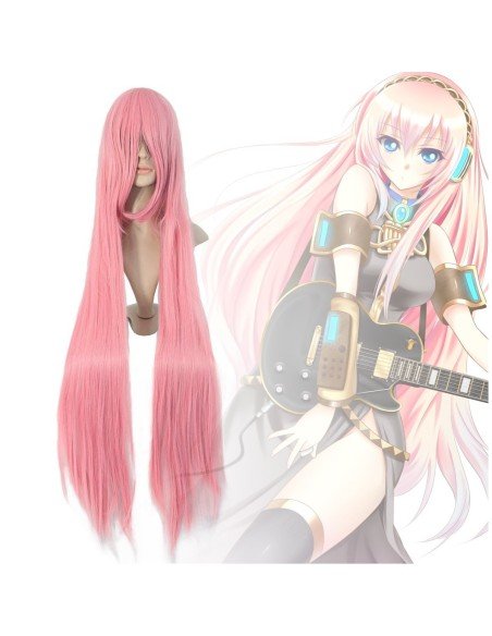 Peluca de Kanekalon Lisa 100 Cm Cosplay - Palo de Rosa