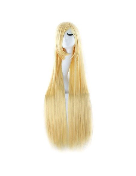 Peluca de Kanekalon Lisa 100 Cm Cosplay - Rubio