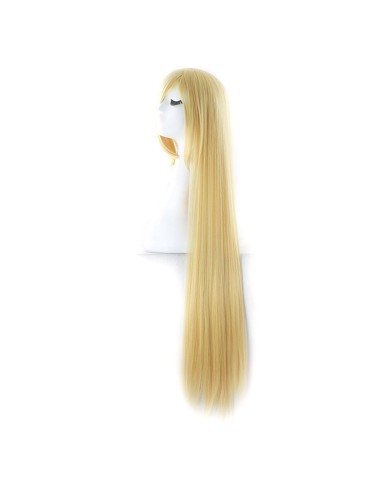 Peluca de Kanekalon Lisa 100 Cm Cosplay - Rubio