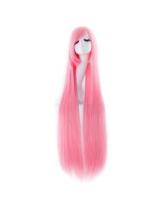 Peluca de Kanekalon Lisa 100 Cm Cosplay - Rosado 2