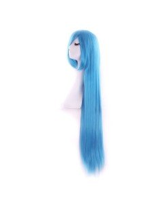 Peluca de Kanekalon Lisa 100 Cm Cosplay - Turquesa Azul 2