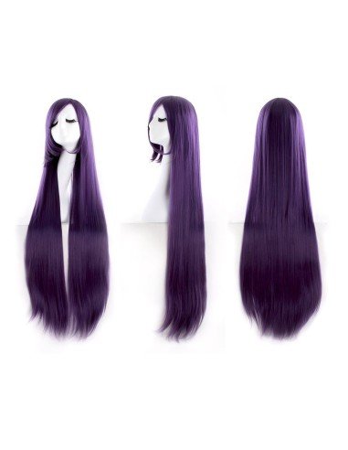 Peluca de Kanekalon Lisa 100 Cm Cosplay - Violeta