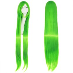 Peluca de Kanekalon Lisa 100 Cm Cosplay - Verde Limón