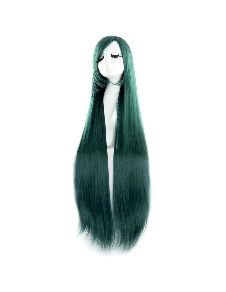 Peluca de Kanekalon Lisa 100 Cm Cosplay - Verde Pino