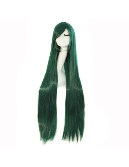 Peluca de Kanekalon Lisa 100 Cm Cosplay - Verde Pino