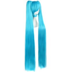 Peluca Miku 120cm con Colitas Azul Turquesa