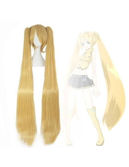 Peluca Miku 120cm con Colitas Rubio