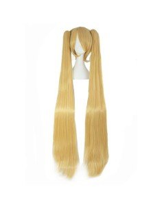 Peluca Miku 120cm con Colitas Rubio 2