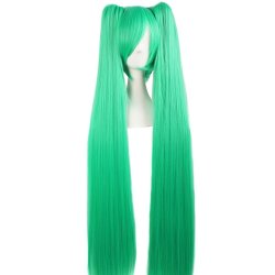 Peluca Miku 120cm con Colitas Verde Manzana