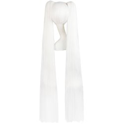 Peluca Miku 120cm con Colitas Blanco