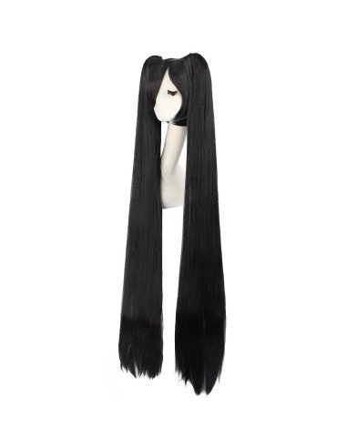 Peluca Miku 120cm con Colitas Negro