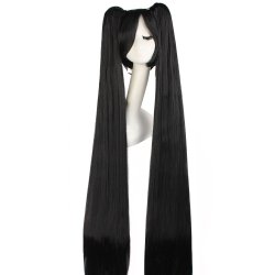 Peluca Miku 120cm con Colitas Negro