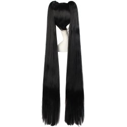 Peluca Miku 120cm con Colitas Negro