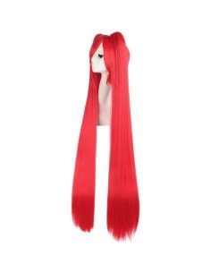 Peluca Miku 120cm con Colitas Rojo