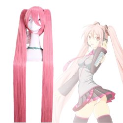 Peluca Miku 120cm con Colitas Palo de Rosa