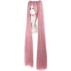 Peluca Miku 120cm con Colitas Palo de Rosa