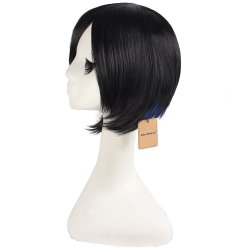 Peluca Miku 120cm con Colitas Negro Azul