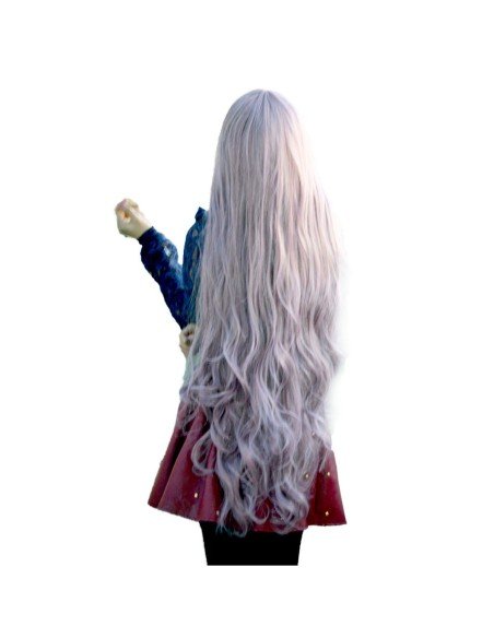 Peluca de Kanekalon Ondulada 100cm Cosplay Lila