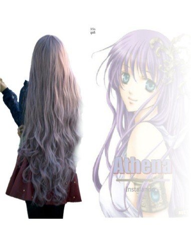 Peluca de Kanekalon Ondulada 100cm Cosplay Lila