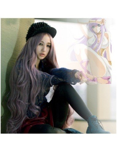Peluca de Kanekalon Ondulada 100cm Cosplay Lila